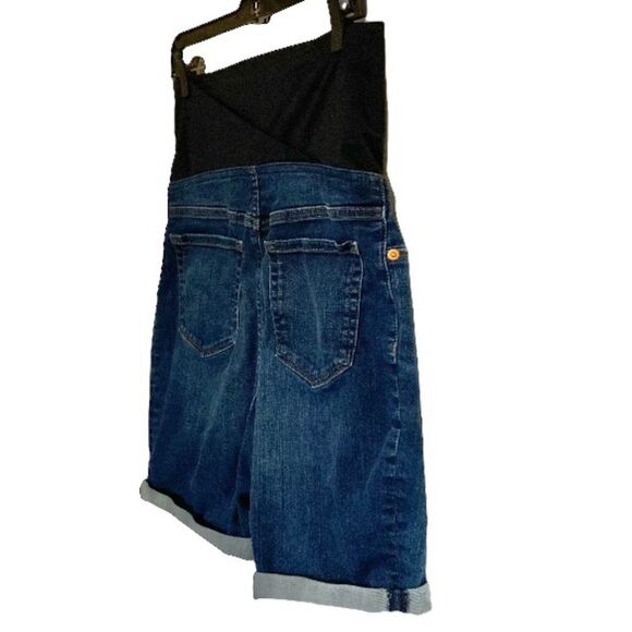 Maternity Bermuda Blue Denim Jean Shorts by Ingrid and Isabel Womens Size 10 - Picture 4 of 14